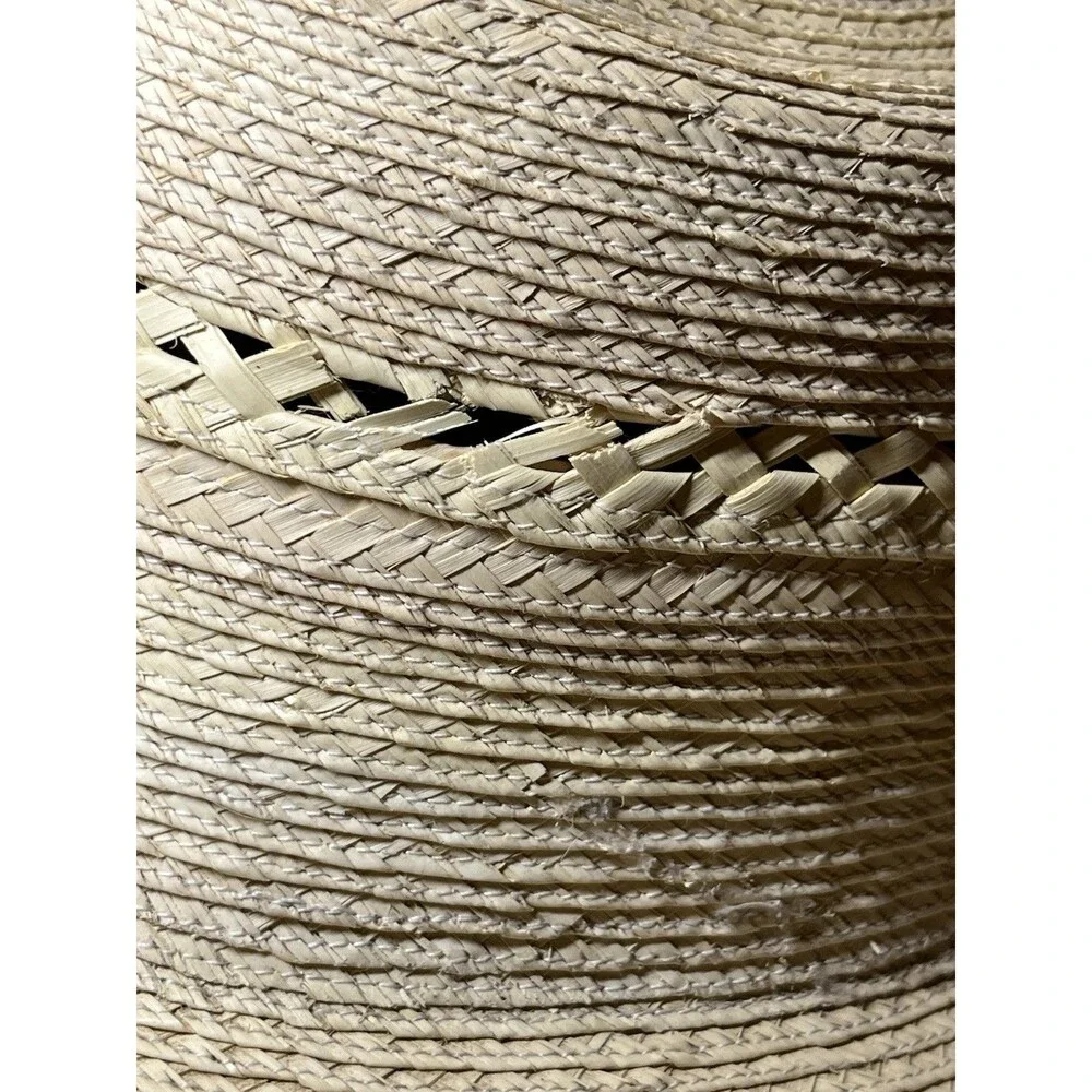 SunBody Hats Palm Leaf Natural Brim Cowboy Western Hat 7 1/2 (60)